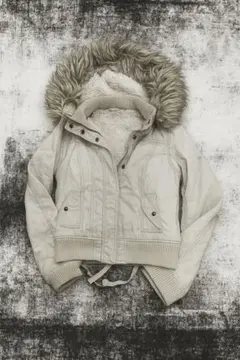 平成ギャル　y2k グランジ　ダークコア　 ファー付き　モッズコート　お兄系