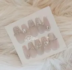 マグネットフレンチ ワンホン 量産型 韓国 y2k ネイルチップ