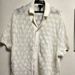 H&M 透かし編み　アイボリーホワイト　カーディガン　美品