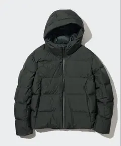 シームレスダウンジャケット 3Dカット ダークグリーン