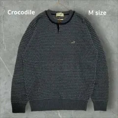 【新品タグ付き】クロコダイル Crocodile ニットセーター Mサイズ 青