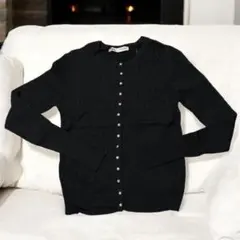 ZARA 黒 ケーブルニット カーディガン