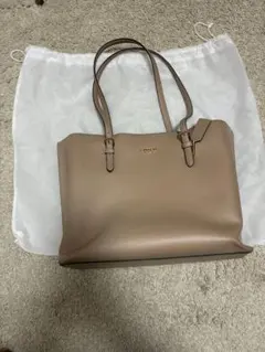 COACH トートバッグ ベージュ レザーN2E22200-1671 - メルカリ