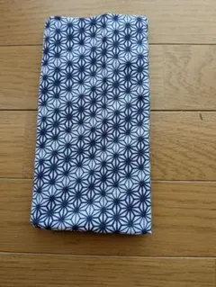 麻の葉文様 手ぬぐい 紺色