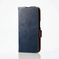 iPhone15 Pro レザー 手帳型 ケース 保護とデザインを両立 ネイビー