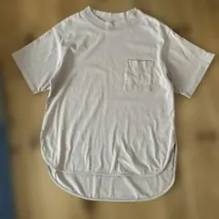 CLOSSHI ポケット付き 半袖オーバーTシャツ ベージュ Lサイズ