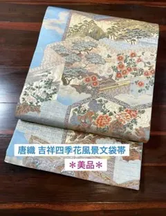値下げ！美品 未仕立て 夏帯 高級 すくい織り 孔雀 更紗風 横段縞