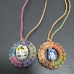 フクロウ ペンダント ネックレス ふくろうペンダント 2点セット
