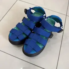 【3/15まで】 ヨースケ YOSUKE 厚底スポーツサンダル　ブルー　青