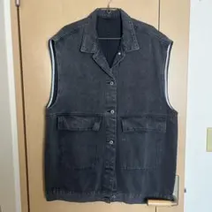 デニムベスト ブラック