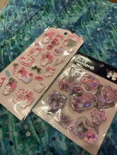 【希少】ぷっくりキラキラシール　ジュエルマシュマロステッカーズ　マイメロ　クロミ