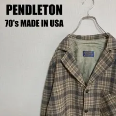 USA製PENDLETONウールテーラードジャケット70sペンドルトンL米国製