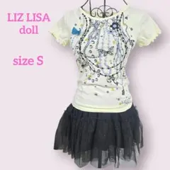 希少 LIZ LISA doll カットソー ラインストーン リボン 蝶 ラメのサムネイル