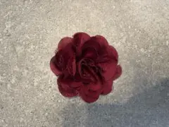 コサージュ　ワインレッド　花