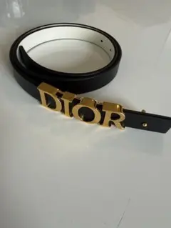 美品　Dior ベルト ブラック ゴールド金具のサムネイル
