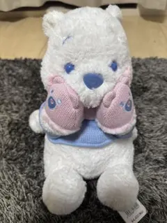 プーさん ぬいぐるみ ピンク×ブルー Winter Shiny Color