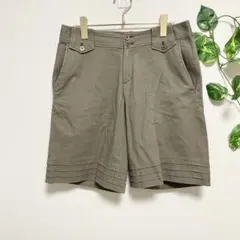 レディース ショートパンツ キュロットパンツ グレージュ 38サイズ