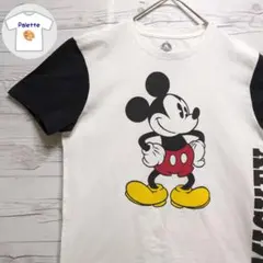 H*d様 ディズニー　ミッキーマウス　キャラT　白×黒　ホワイト×ブラック　半袖