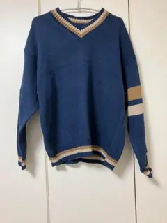 スクールセーター ニット ベスト　ネイビー　Ｌ