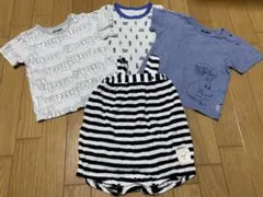 ムーミン Tシャツ & ボーダー柄 ロンパース 80cm 4点セット