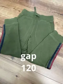 オリーブグリーン サイドストライプ パンツ S ギャップ　gap 120