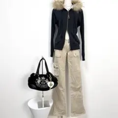 y2k❤️ BURBERRY BLUE LABEL ローライズフレアカーゴパンツ