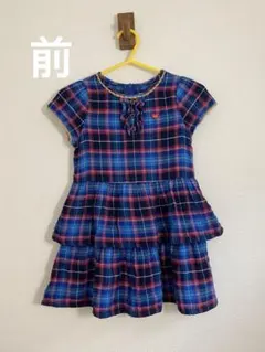 ミキハウス　チェック柄ワンピース　110センチ 女の子