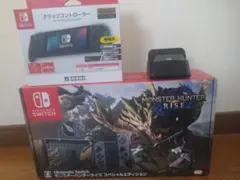 Switch本体モンスターハンター仕様とグリップコントローラー等その他セット