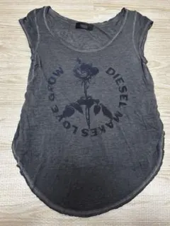 DIESEL ノースリーブ Tシャツ ダークグレー