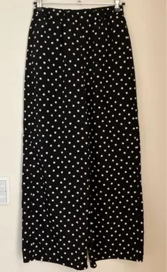 URBAN RESEARCH DOORS ドットワイドパンツ　黒　ワンサイズ