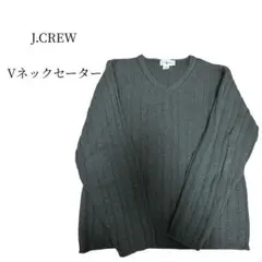 J.CREW グリーンVネックセーター XS 90s巨人タグのサムネイル
