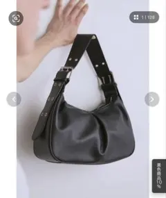 ワンハンドルタックハンドバッグ／フェイクレザーショ ルダーバッグ