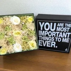 プリザーブドフラワー ボックスアレンジメント　　リングピロー　ボックス