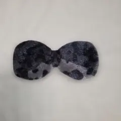 豹柄リボン型ヘアクリップ