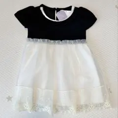 【新品未使用】パール付き セレモニー フォーマル ワンピース 95cm 半袖