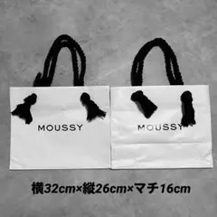 moussy マウジー ショッパー 紙袋 ホワイト タッセル 2点セット