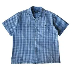 ビンテージポロラルフローレン 半袖シャツ チェック柄 開襟 ADAMS 90s