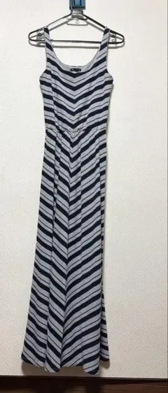 Gap ノースリーブロングワンピース ボーダー柄 XS