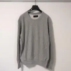 コンテ ウール クルーネックニット グレー ロゴプレート ユナイテッド
