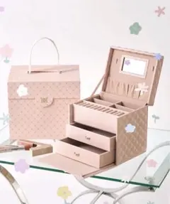 Darich DDロゴキルティングジュエリー＆メイクボックス