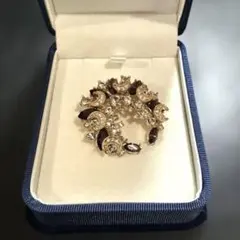 Swarovski スワロフスキー ブローチ ゴールド パープル クリスタルのサムネイル