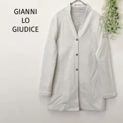 GIANNI LO GIUDICE カーディガン　ロング丈　ライトグレー　36のサムネイル