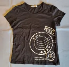 【GIORDANO】ジョルダーノ 半袖 Tシャツ ブラック プリント Lのサムネイル