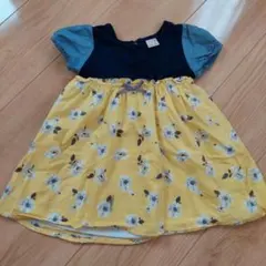 petit main 花柄ワンピース 90