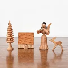 【東ドイツ エルツ地方・ザイフェン 人形4点セット 】ヴィンテージ