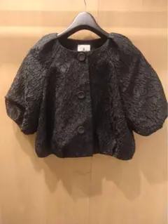 LANVIN en Bleu ノーカラージャケット ブラック 38