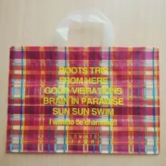 LOWRYS FARM チェック柄ビニールバッグ ショッパー