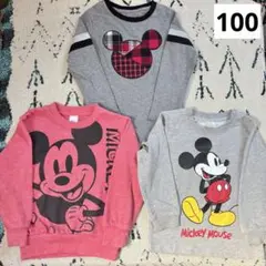 ディズニーミッキーまとめ売り男の子 ロンT 長袖 保育園着 トレーナー 秋服冬服