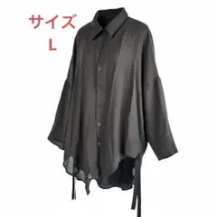 即日発送！UVカットモード系 シャツ 黒　レース Lサイズ