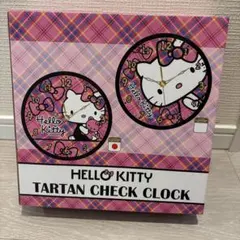ハローキティ タータンチェック 壁掛け時計 レア